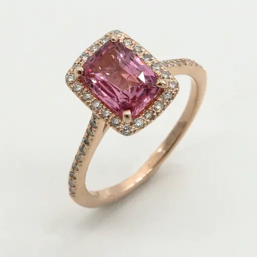 Pink Stone Gold rings